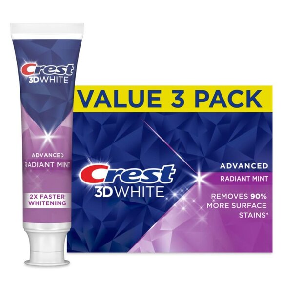 3D White Advanced Teeth Whitening Toothpaste, 3D White Brilliance Toothpaste, Ra - Picture 1 of 8